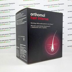 Ортомол для волос Orthomol Hair Intense, 180 капсул, производство Германии